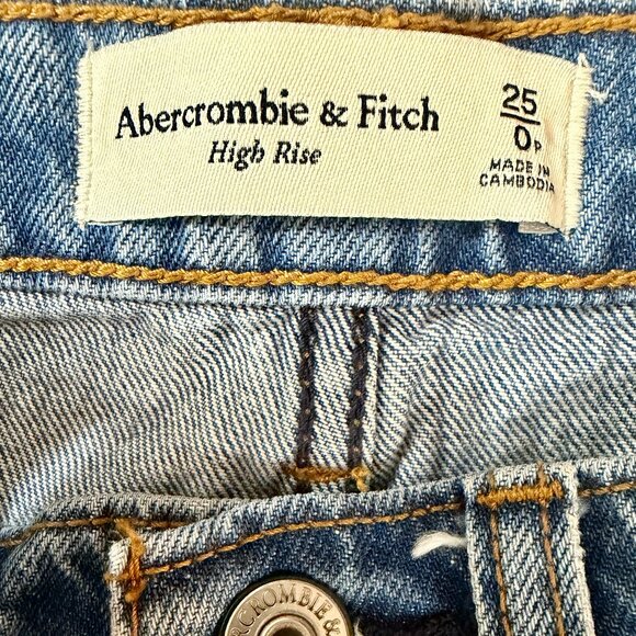 Abercrombie & Fitch High Rise Medium Wash Denim Skirt | Size 25/0P | Never Worn - Picture 3 of 3